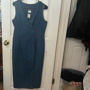 Vintage Chorus Blues wrap midi denim dress